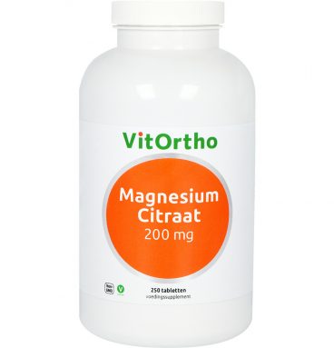 Vitortho Magnesium Citraat 200 mg 250 tabletten