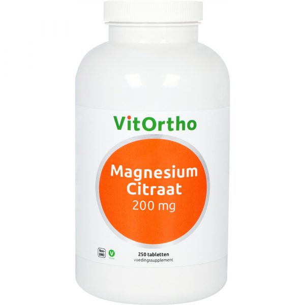 Vitortho Magnesium Citraat 200 mg 250 tabletten