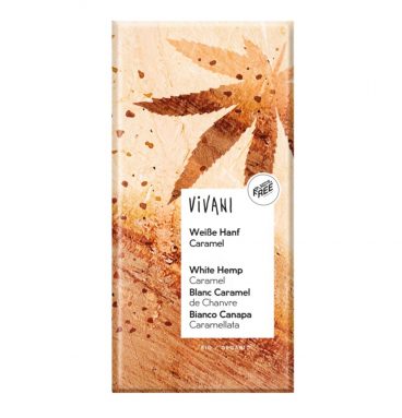 3x Vivani Chocoladereep Wit Caramel 80 gr