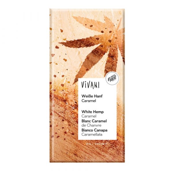 3x Vivani Chocoladereep Wit Caramel 80 gr