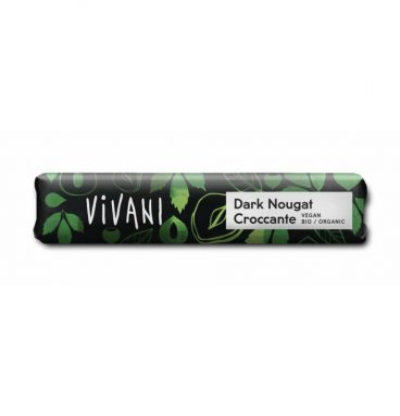 3x Vivani Chocolate To Go Dark Nougat Croccante Vegan 35 gr