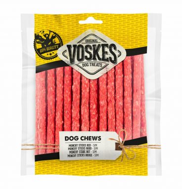 12x Voskes Munchy Sticks Rood 25 stuks