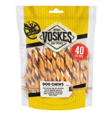 Voskes Rawhide Kip - Rund Sticks 400 gr