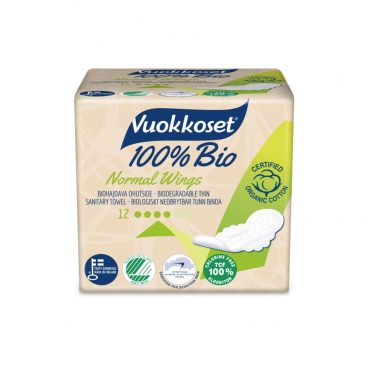 Vuokkoset Bio Maandverband Normal Wings 12 stuks