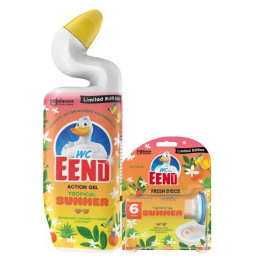 WC Eend Action Gel Toiletreiniger en WC Eend Fresh Discs Houder Pakket