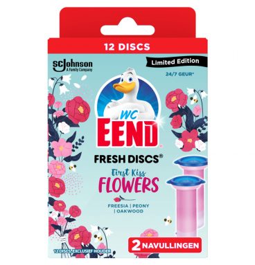 6x WC Eend Fresh Discs First Kiss Flowers 72 ml