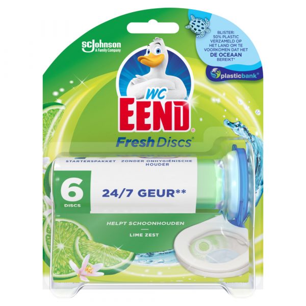 6x WC Eend Fresh Discs Houder Lime Zest 6 Discs