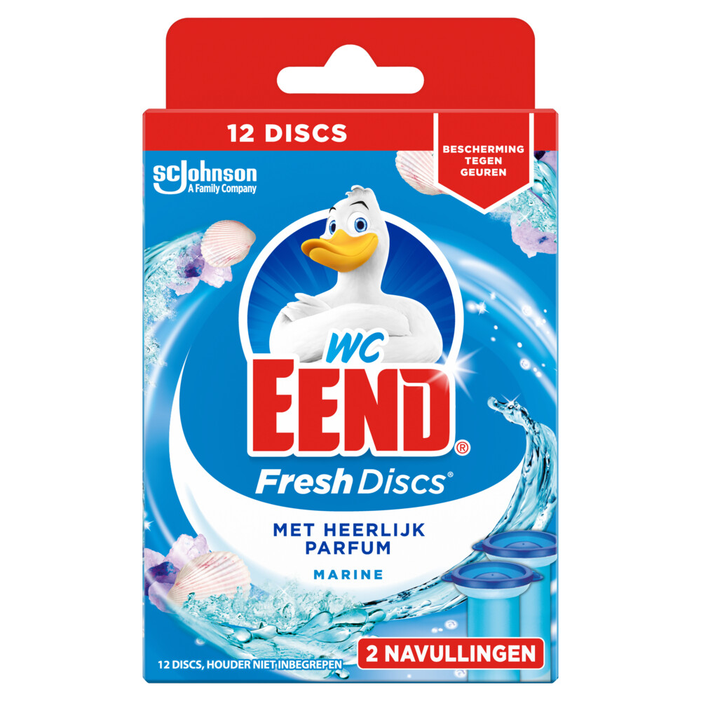 5x WC Eend Fresh Discs Navul Duo Marine 72 ml