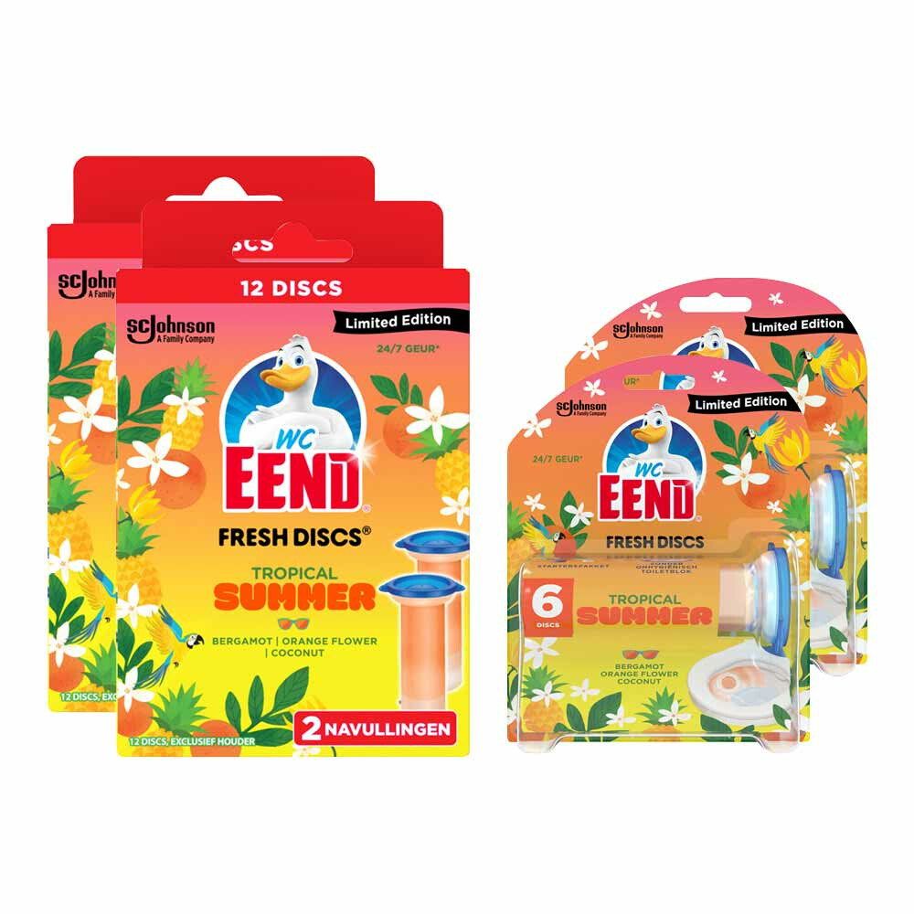 WC Eend Fresh Discs Tropical Summer Pakket