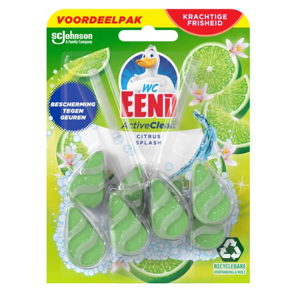 8x WC Eend Toiletblok Active Clean Duopack Citrus 77 gram