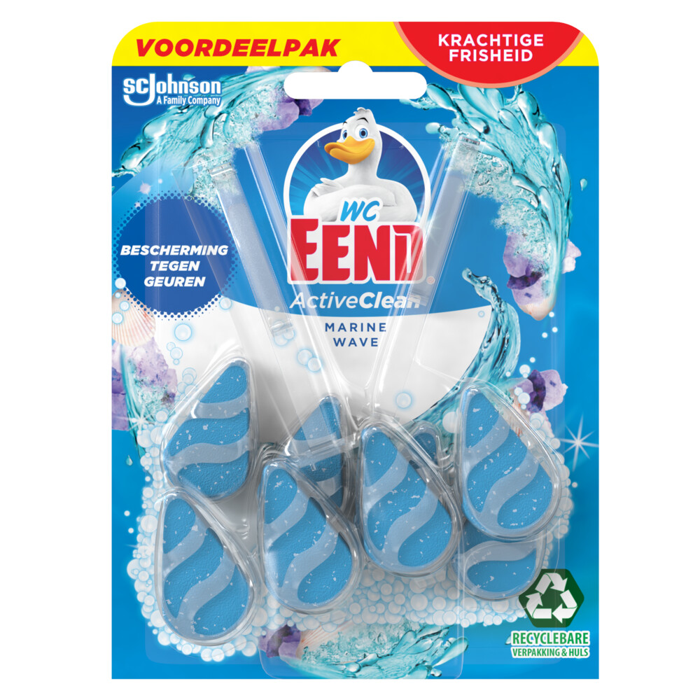 8x WC Eend Toiletblok Active Clean Duopack Marine 77 gr