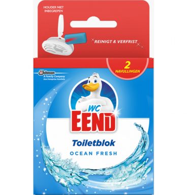 12x WC Eend Toiletblok Navul Duo Ocean Fresh 80 GR