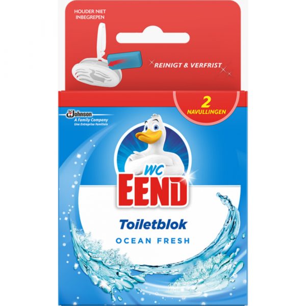 12x WC Eend Toiletblok Navul Duo Ocean Fresh 80 GR