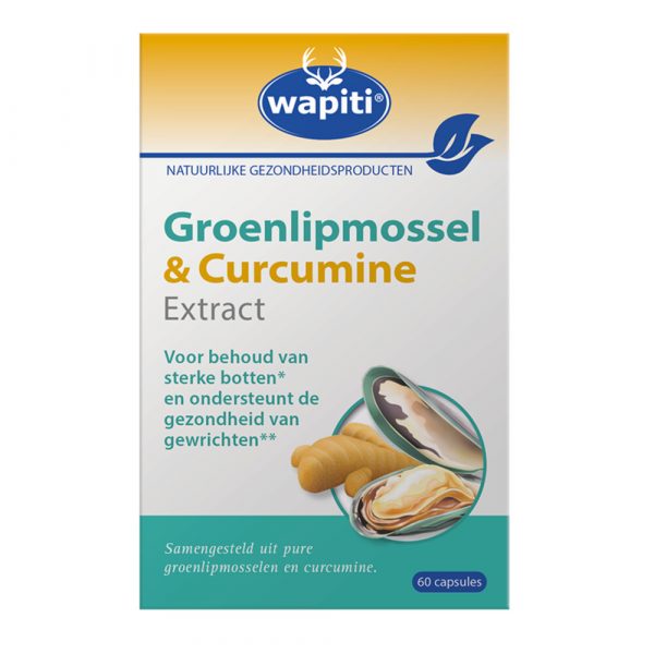 2x Wapiti Groenlipmossel Curcum 60 capsules