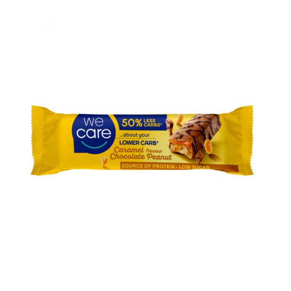 8x WeCare Lower Carb Reep Caramel Chocolate Peanut 35 gr