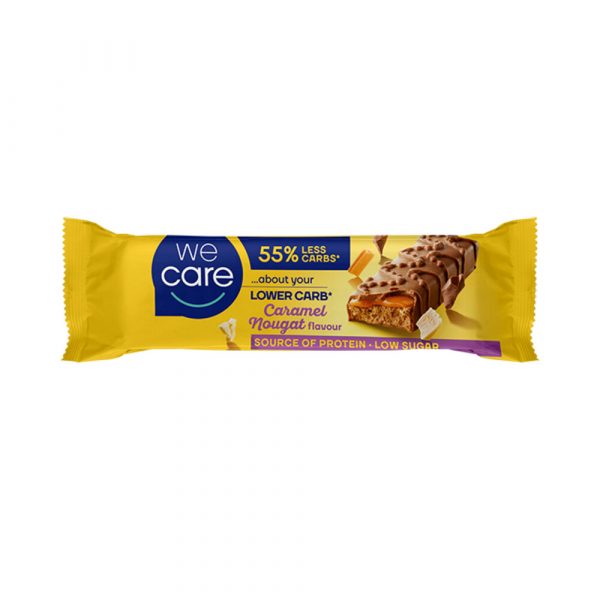 8x WeCare Lower Carb Reep Caramel Nougat 35 gr