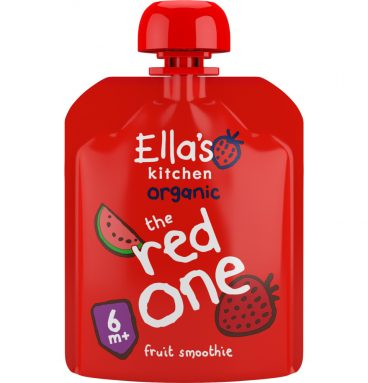 Ella's kitchen Knijpzakje Fruit Smoothie 6+ m Banaan Aardbei Appel Framboos Watermeloen 90 gr