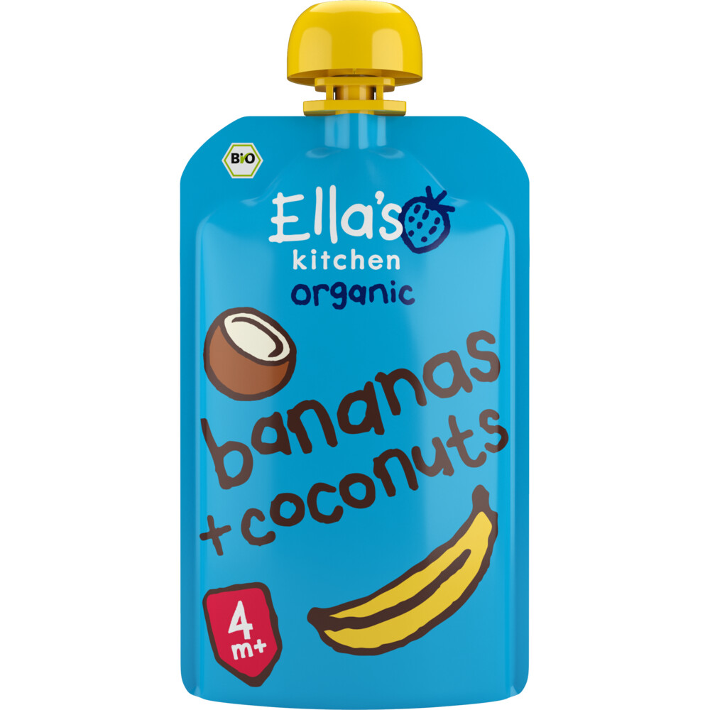 Ella's kitchen Knijpzakje 4+ m Banaan Kokos 120 gr