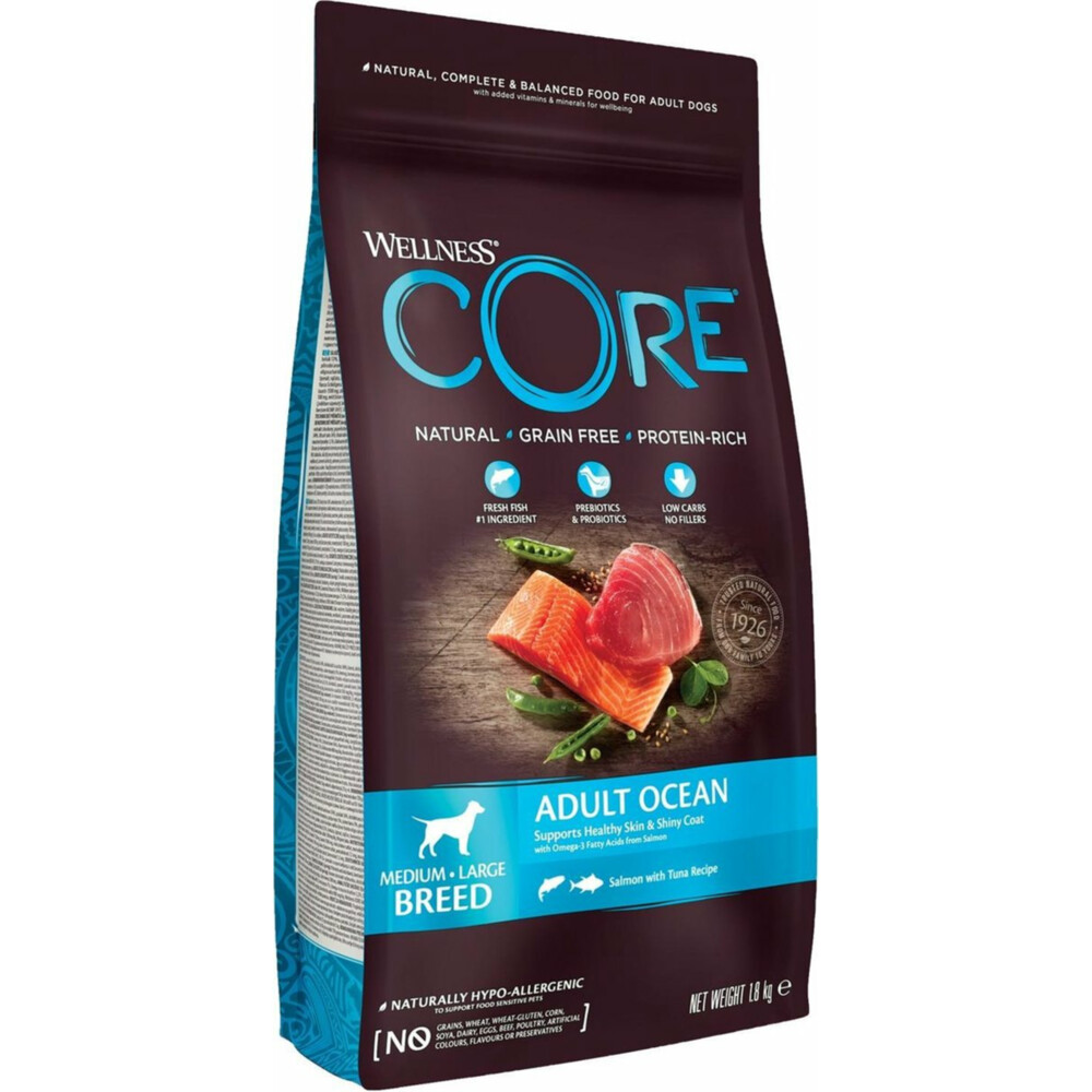 4x Wellness Core Hondenvoer Ocean Zalm - Tonijn 1