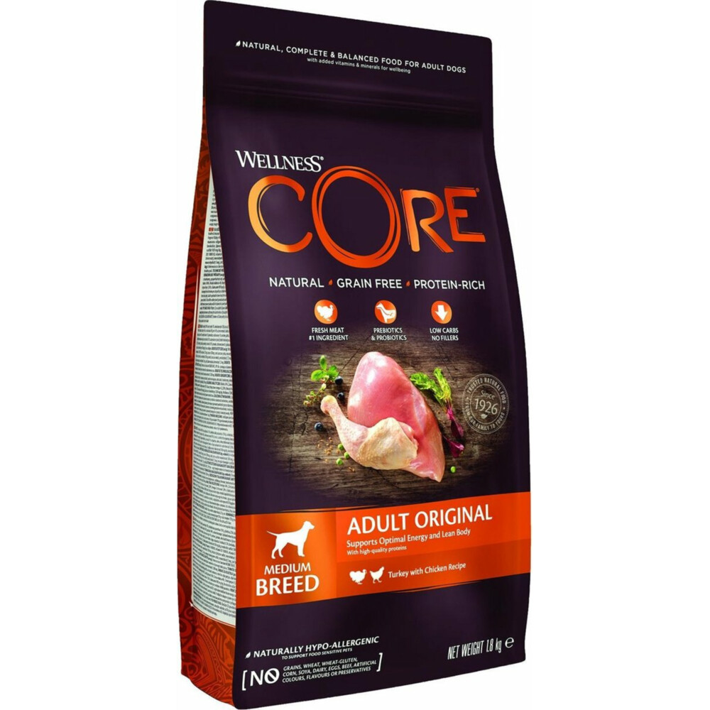 4x Wellness Core Hondenvoer Original Kalkoen - Kip 1