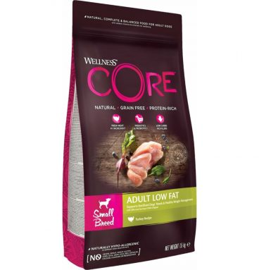 4x Wellness Core Hondenvoer Small Healthy Weight Kalkoen 1