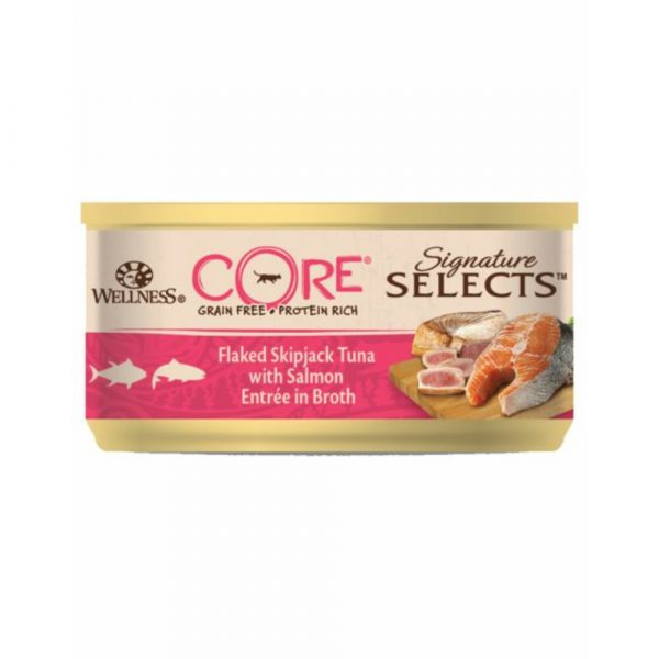 24x Wellness Core Kattenvoer Signature Selects Flaked Tonijn - Zalm 79 gr