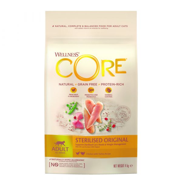 Wellness Core Kattenvoer Sterilised Kip - Kalkoen 4 kg