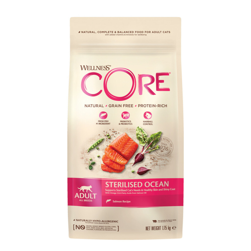 4x Wellness Core Kattenvoer Sterilised Zalm 1