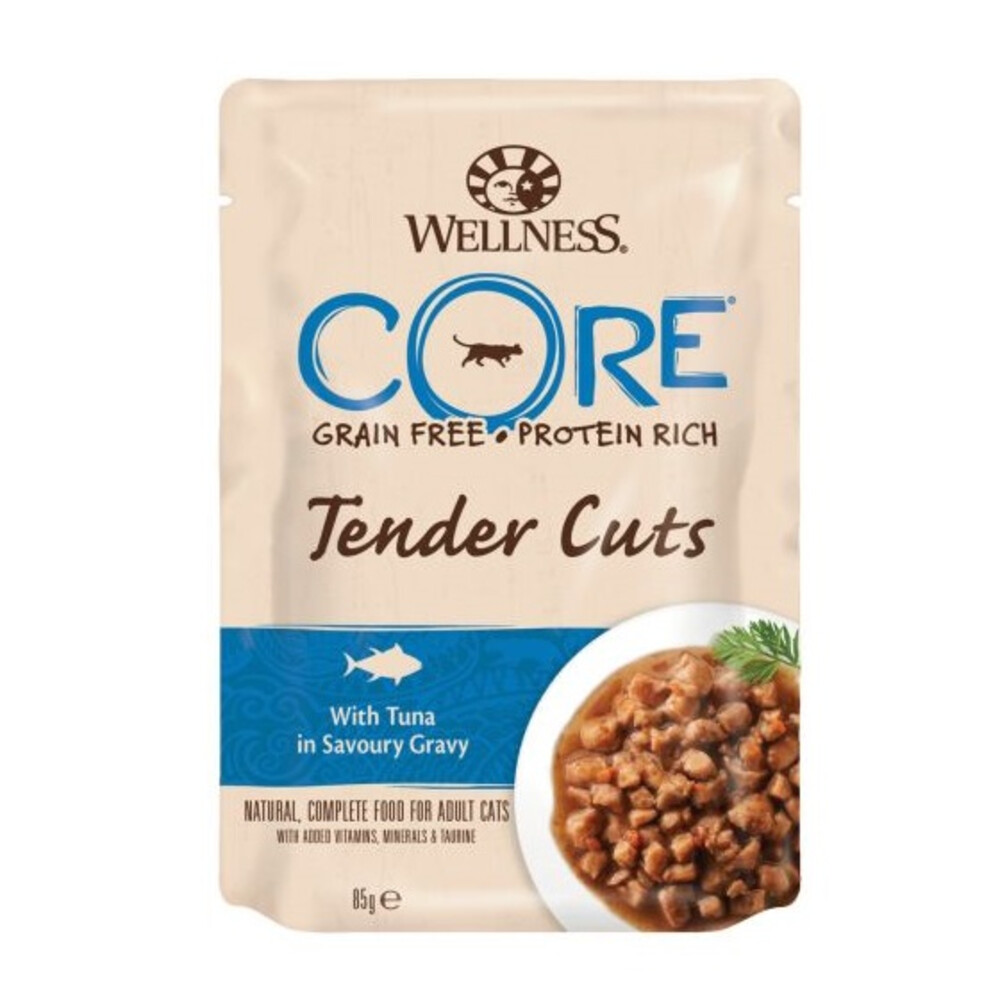 24x Wellness Core Kattenvoer Tender Cuts Tonijn 85 gr