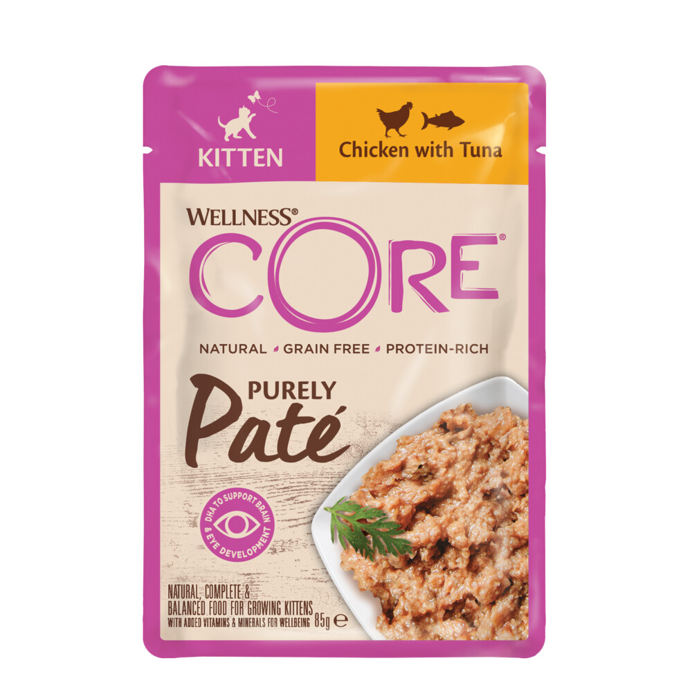 24x Wellness Core Purelypate Kitten Chicken 85 gr