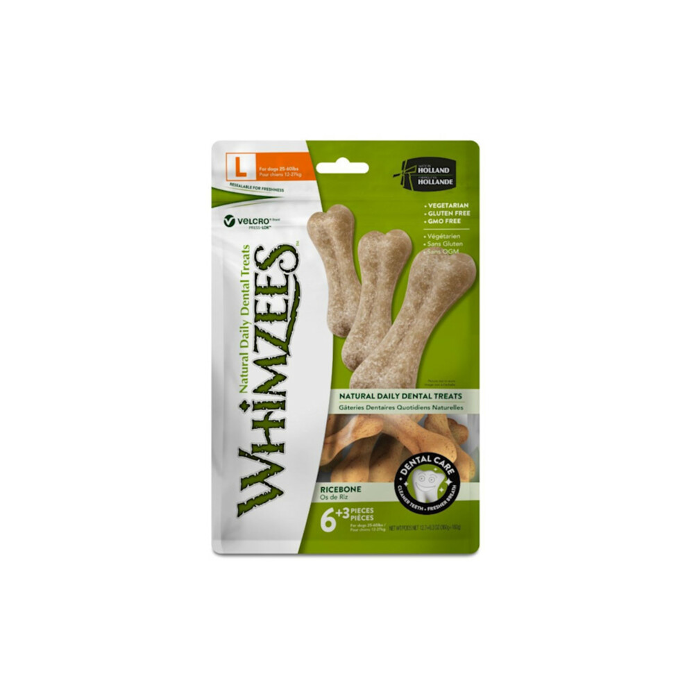 Whimzees Rice Bone Voordeelverpakking 9 stuks