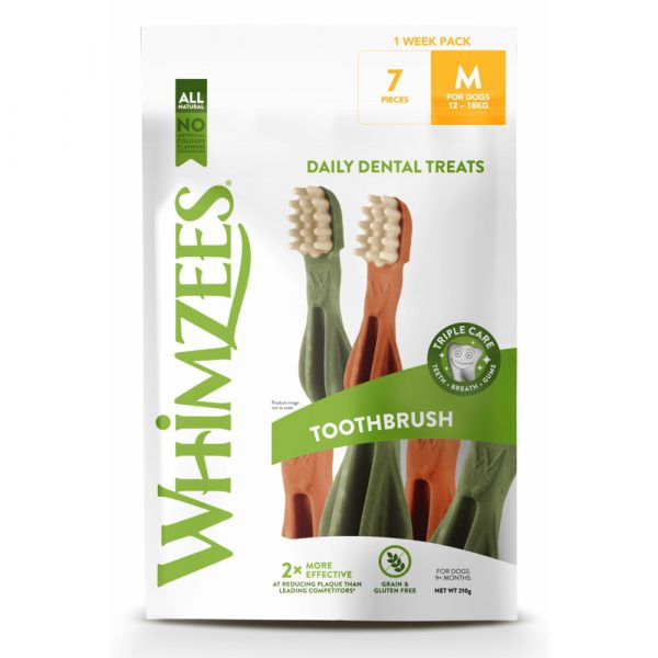 Whimzees Toothbrush Star Medium Voordeelverpakking 7 stuks