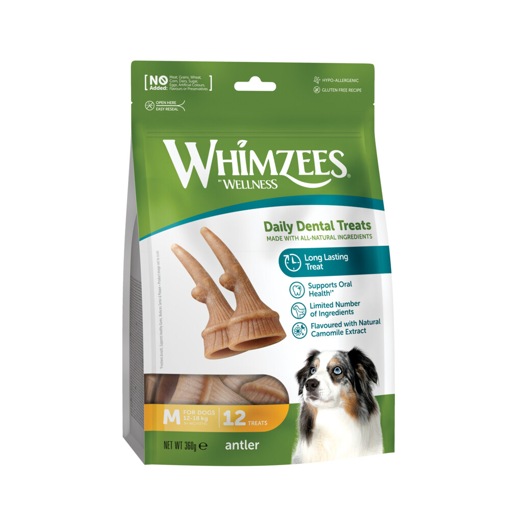 6x Whimzees Voordeelverpakking Occupy Antler M 12 stuks