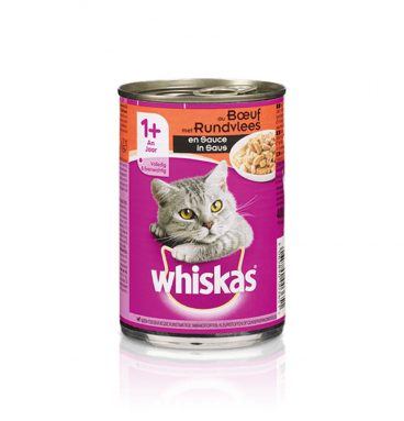 Whiskas Blik Adult Brokjes in Saus Rund 400 gr