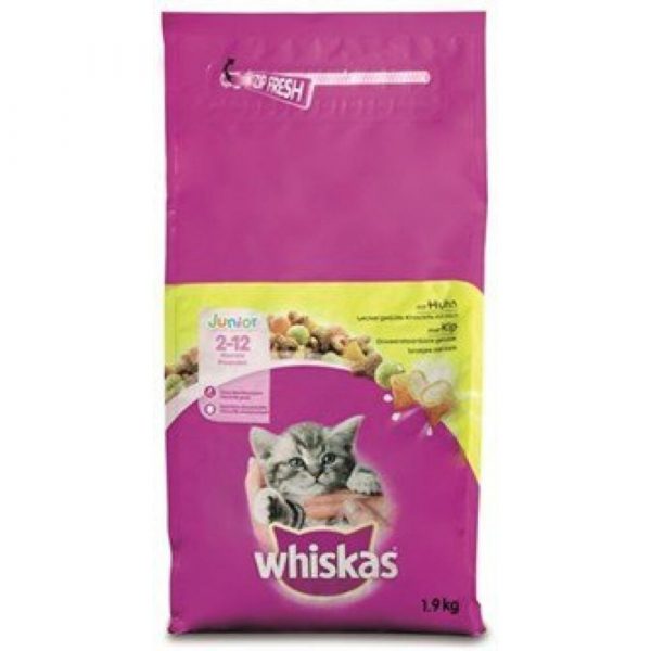 6x Whiskas Droog Junior Kip 1