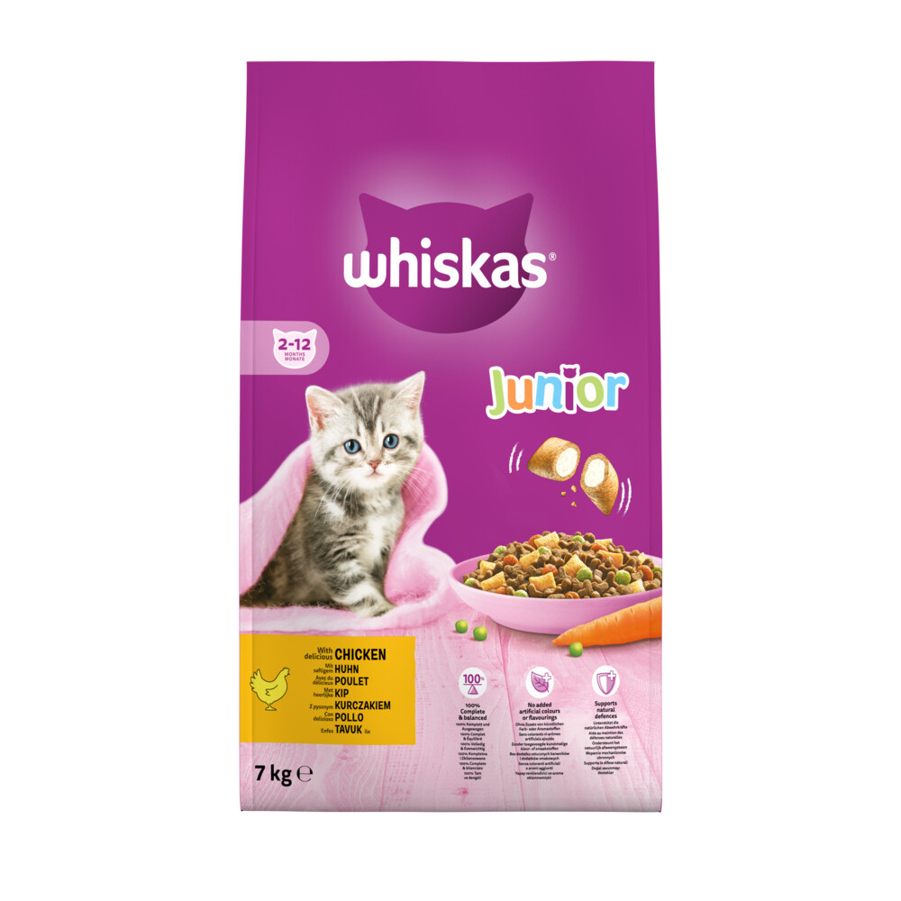 Whiskas Droog Junior Kip 7 kg