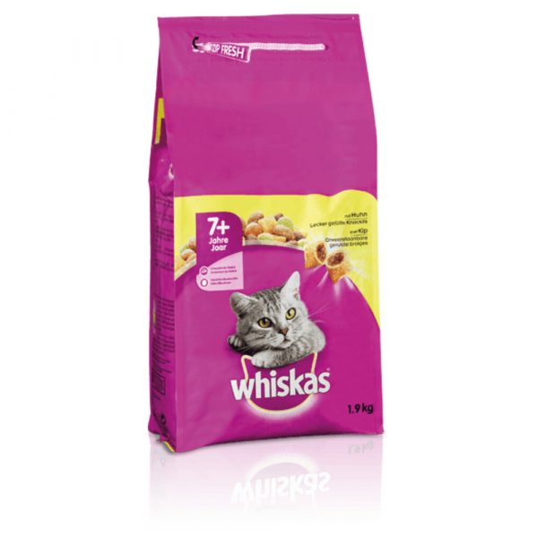 6x Whiskas Droog Senior Kip 1