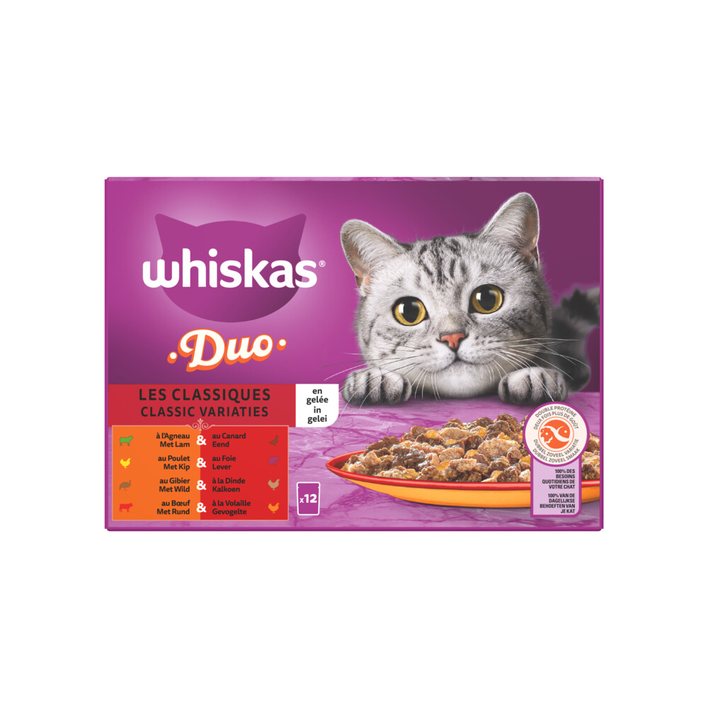 Whiskas Duo Senior Classic Variaties Multipack 12 x 85 gr