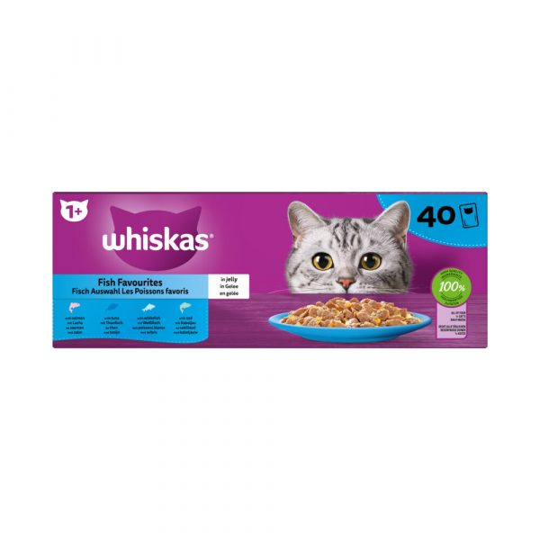 Whiskas Pouch Adult Vis in Gelei 40 x 85 gr