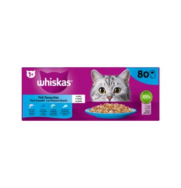 Whiskas Pouch Adult Vis in Gelei 80 x 85 gr