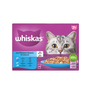 4x Whiskas Senior Multipack Vis in Gelei 12 x 85 gr