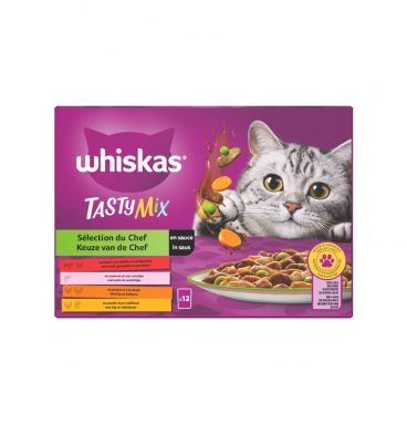 4x Whiskas Tasty Mix Adult Keuze van de Chef in Saus Multipack 12 x 85 gr