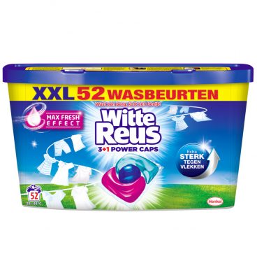 6x Witte Reus Power Caps Wasmiddelcapsules 52 stuks