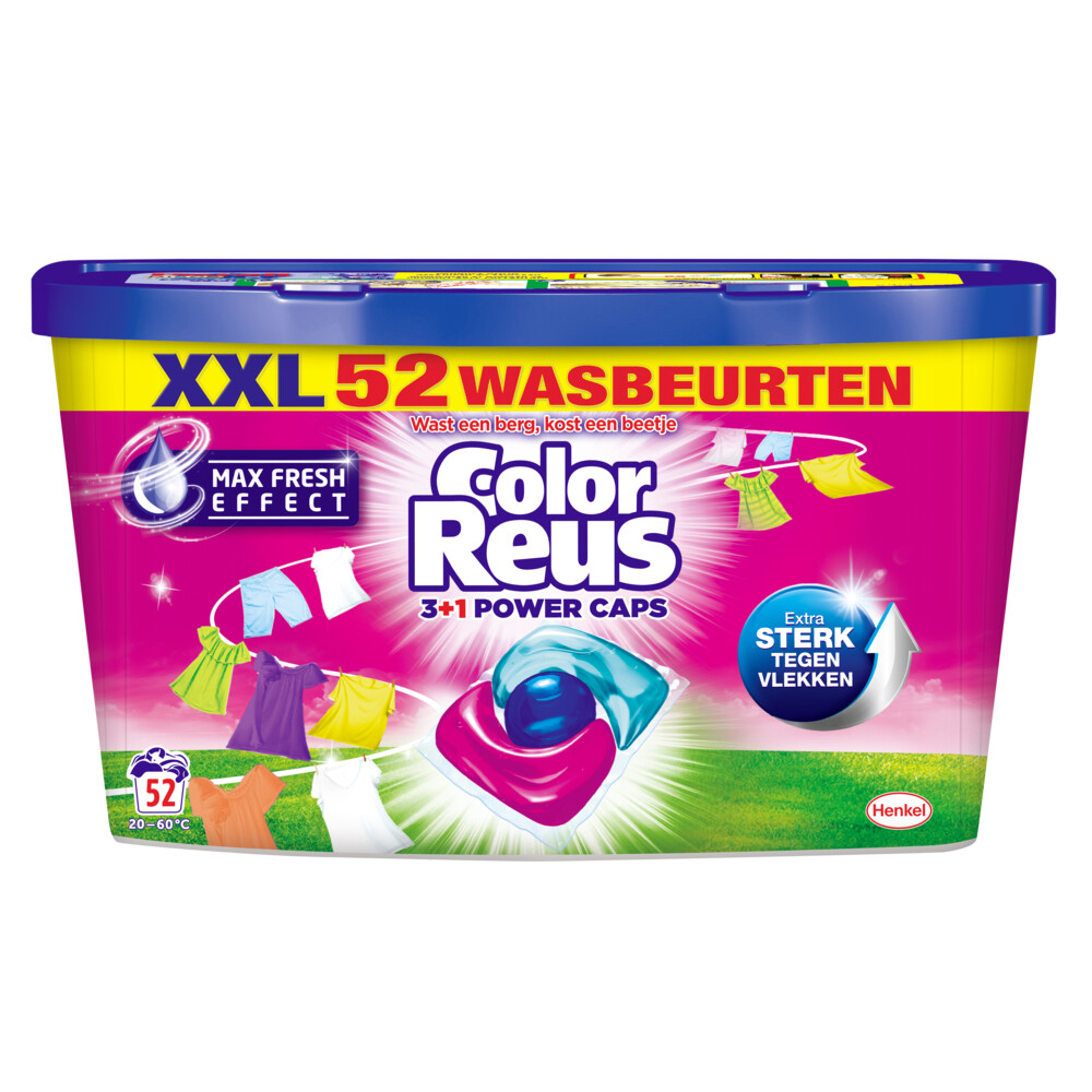 Witte Reus Power Caps Wasmiddelcapsules Color Reus 52 stuks