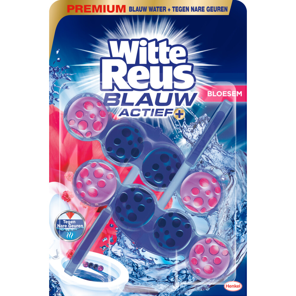 Witte Reus Toiletblok Blauw Actief Bloesem 2 stuks