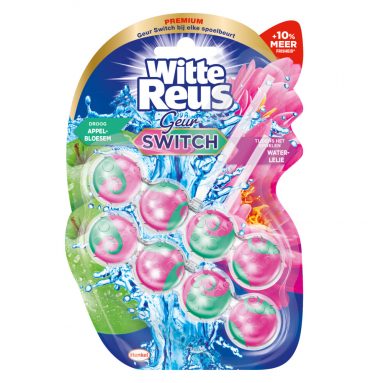 Witte Reus Toiletblok Geur Switch Appelbloesem Waterlelie 2 stuks