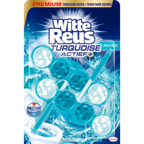 Witte Reus Toiletblok Turquoise Actief 2 stuks