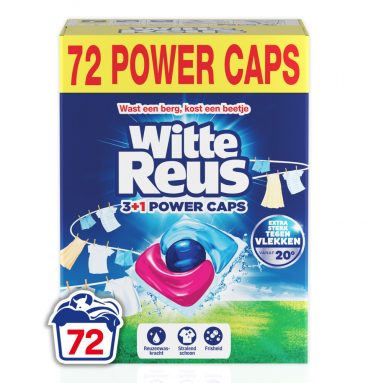 Witte Reus Wasmiddel 3+1 Power Caps 72 Wasbeurten 2 x 36 stuks