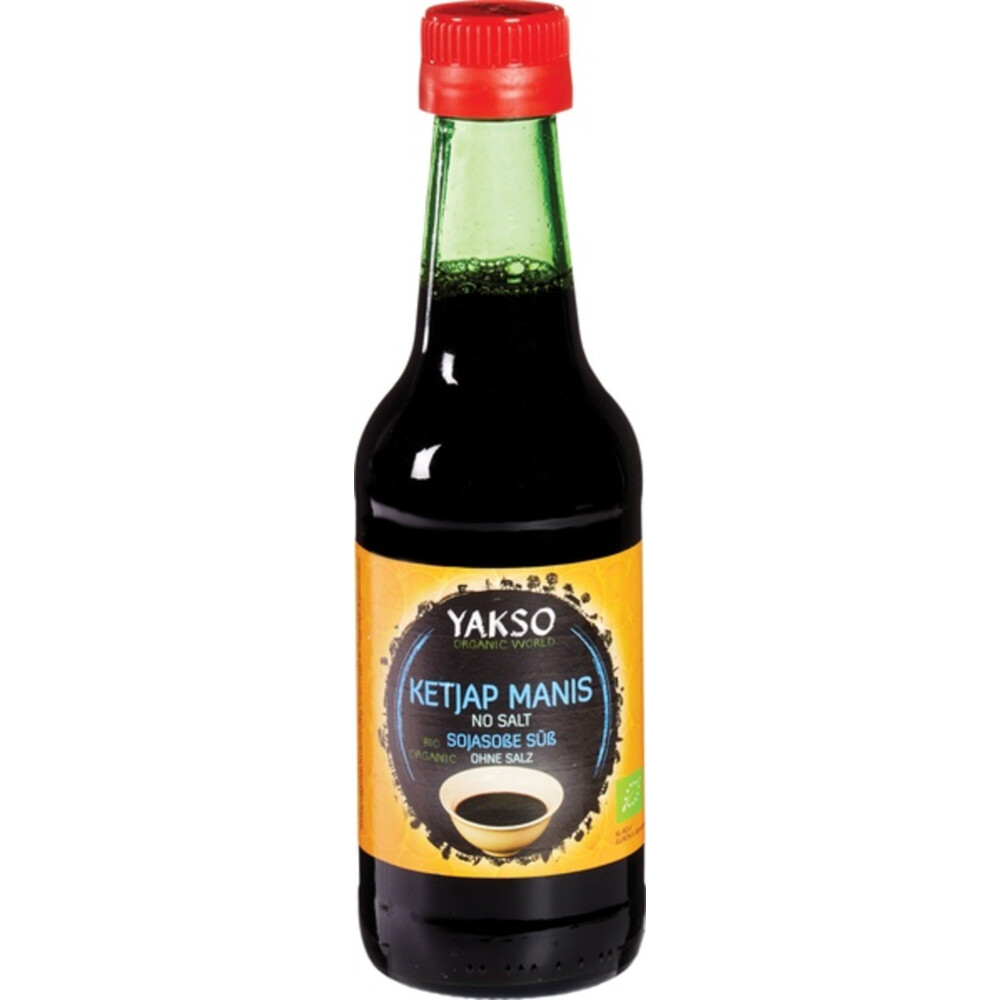 3x Yakso Ketjap Manis Zonder Zout 250 ml