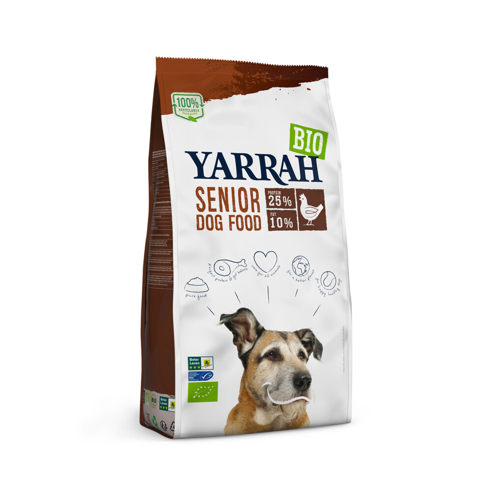 Yarrah Bio Hondenvoer Senior Kip 10 kg